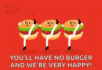 Hamburger With Sesame Seeds And French Fries GIF