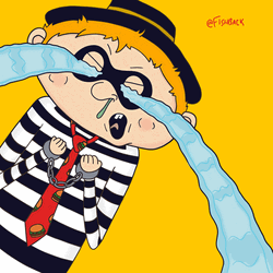 Hamburglar Crying Flowing Tears GIF