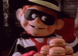 Hamburglar Scratching Face GIF