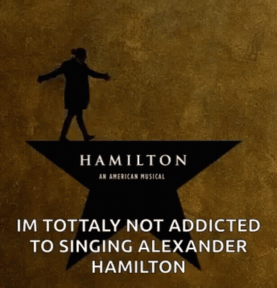 Hamilton Poster With Man Silhouette GIF