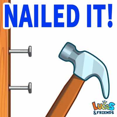 Hammer Hitting Nail Nailed It GIF