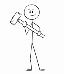 Hammer Time Stick Figure GIF