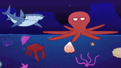 Hammerhead Cartoon Dancing Shark GIF