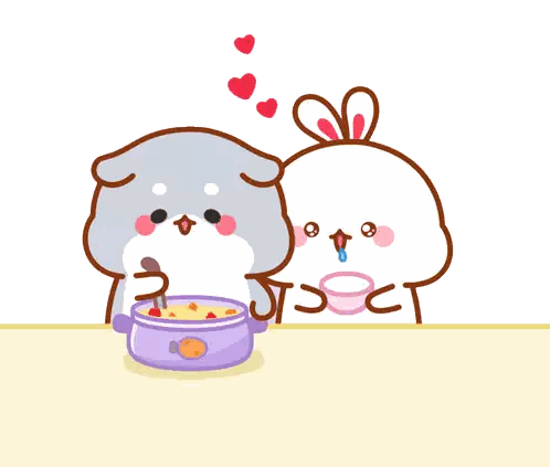 Hamster And Rabbit With Hearts Sticker