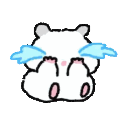 Hámster llorando lágrimas azules Sticker