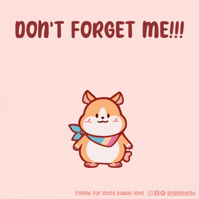 Hamster Don't Forget Me GIF