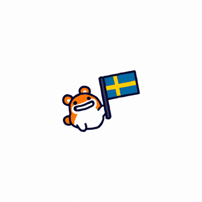 Hamster Holding Flag With Cross GIF