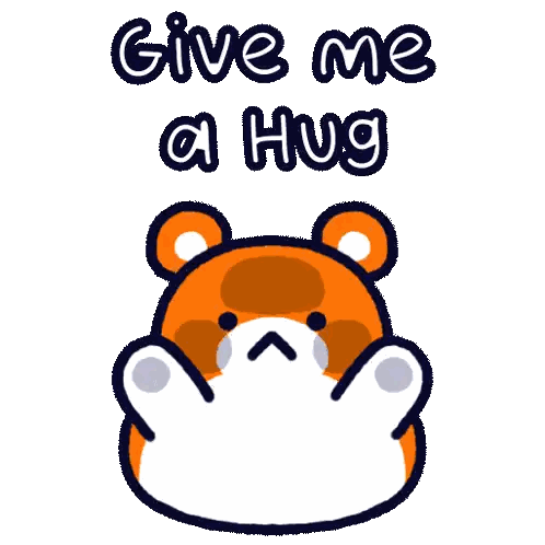 Hamster Hugging Its Face Sticker