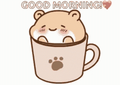 Hamster In Cup Of Coffee Good Morning GIF