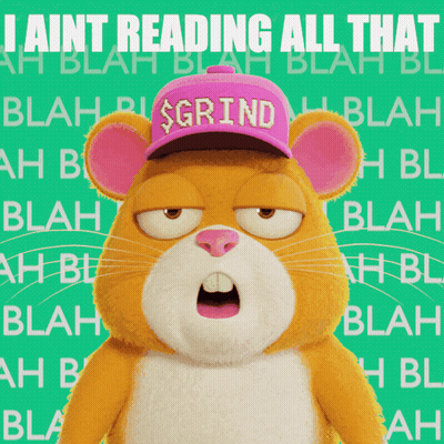 Hamster In Pink Hat Saying Grind GIF
