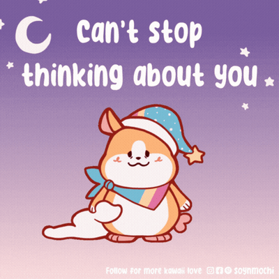 Hamster In Sleep Cap Can't Stop Thinking About You GIF