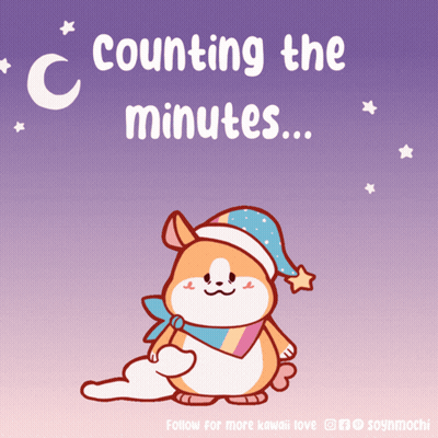 Hamster In Sleep Cap Counting The Minutes GIF