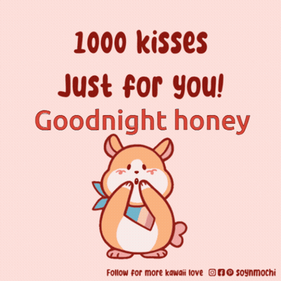 Hamster Saying 1000 Kisses Just For You GIF