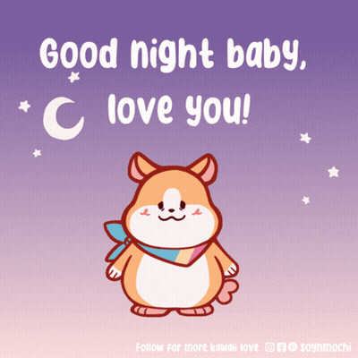 Hamster Saying Good Night Baby C Love You GIF