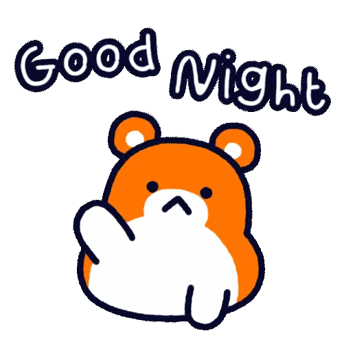 Hamster Saying Good Night Sticker