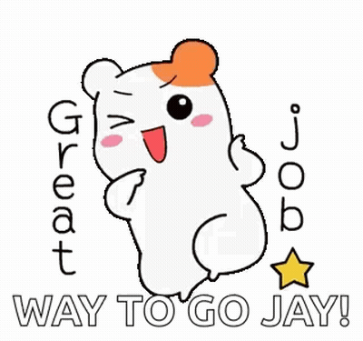 Hamster Saying Great Job Way To Go Jay GIF