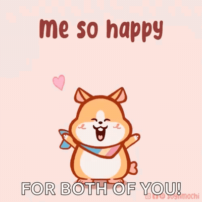Hamster Saying Me So Happy For Both Of You GIF