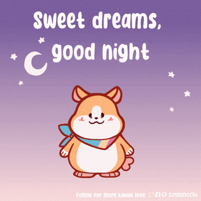 Hamster Saying Sweet Dreams Good Night GIF