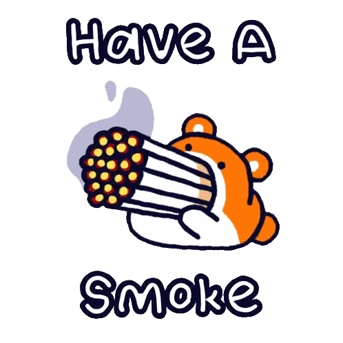 Hamster Smoking Cigarette Have A Smoke Sticker