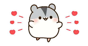 Hamster Surrounded By Red Hearts Sticker