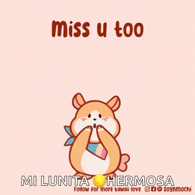 Hamster With Hearts Miss U Too GIF