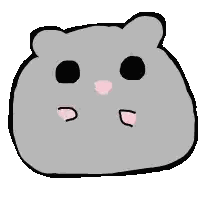 Hamster With Pink Nose Sticker