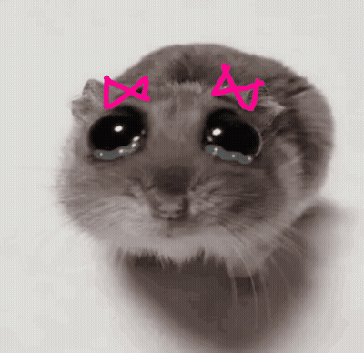 Hamster With Pink X On Head GIF