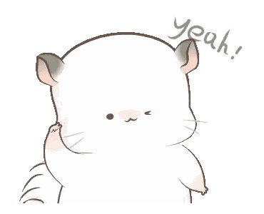 Hamster With Yeah Text Sticker
