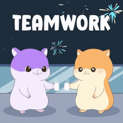 Hamsters Standing Together Teamwork GIF