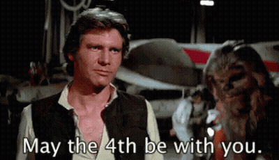 Han Solo And Chewbacca Saying May The 4Th GIF
