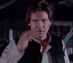 Han Solo Hand Salute GIF