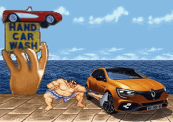 Hand Car Wash Flintstone Car GIF