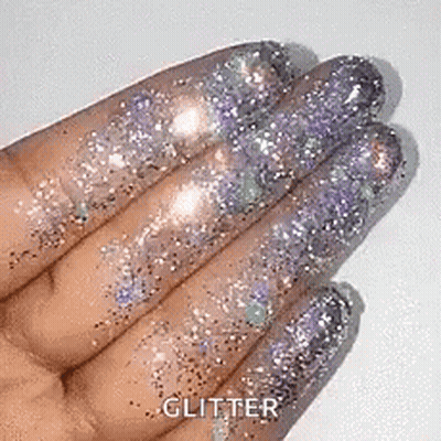 Hand Covered In Glitter GIF