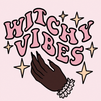 Hand Drawing Saying Witchy Vibes GIF