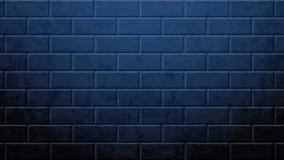 Hand Giving Peace Sign Blue Brick Wall GIF