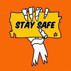 Hand Gripping Paper Stay Safe GIF