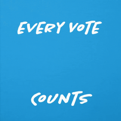 Hand Holding Ballot Every Vote Counts GIF