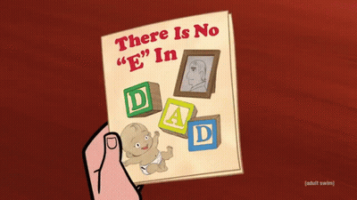Hand Holding Book There Is No E In Dad GIF