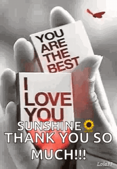 Hand Holding Card Saying You Are The Best GIF