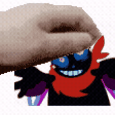 Hand Holding Cartoon Character With Red Scarf GIF