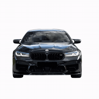 Hand Holding Cat In Front Of BMW GIF