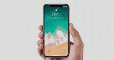 Hand Holding Cell Phone Green Brown Background GIF