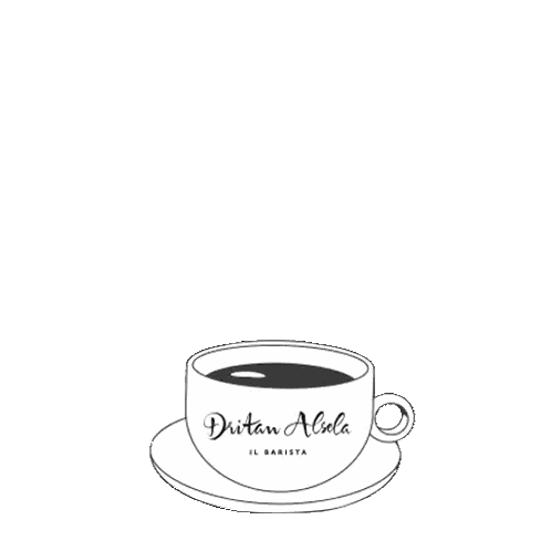Hand Holding Coffee Cup Love At First Sticker