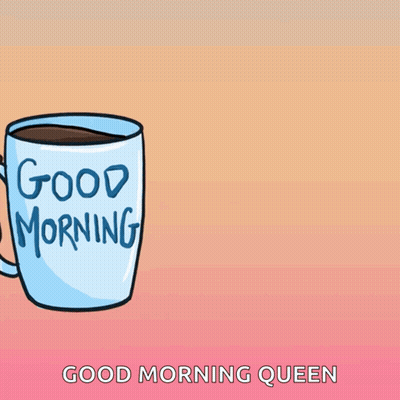 Hand Holding Coffee Cup Saying Good Morning GIF