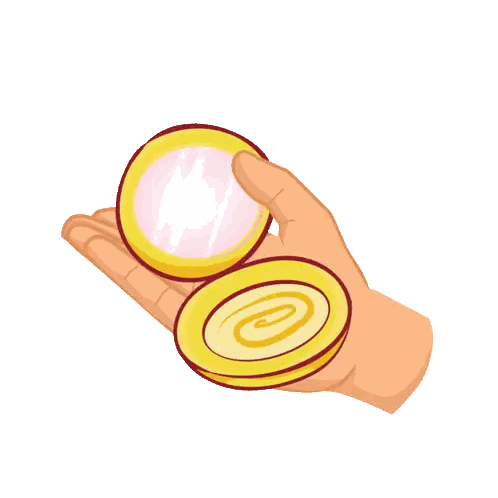 Hand Holding Compact Saying Get Your Propah On Sticker