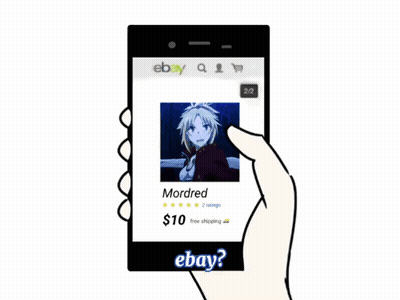 Hand Holding EBay Phone GIF