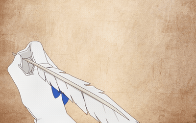 Hand Holding Feather Writing Michigan GIF