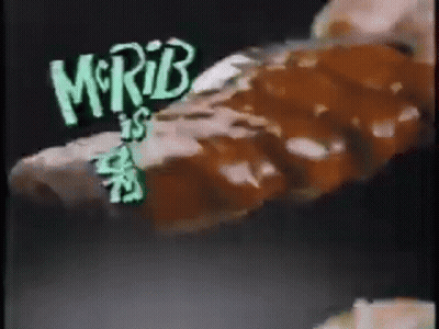 Hand Holding Food Saying Mr. Rib GIF