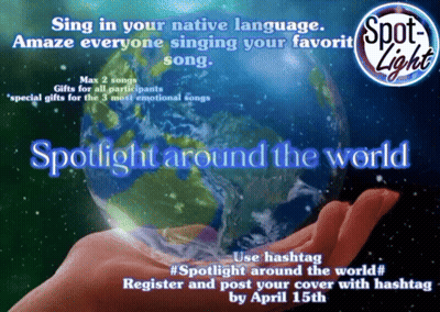 Hand Holding Globe Spotlight Around The World GIF