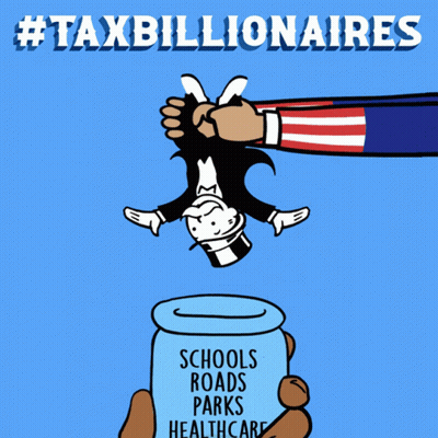 Hand Holding Jar Saying Schools Roads Parks Healthcare GIF